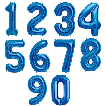 Цифры цвет Синий