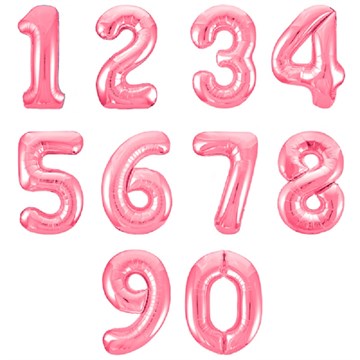 Цифры цвет Розовый