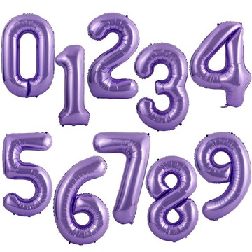 Цифры цвет Фиолетовый